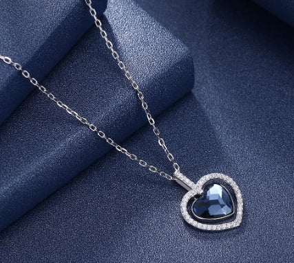 Crystal Heart Necklace, view 3