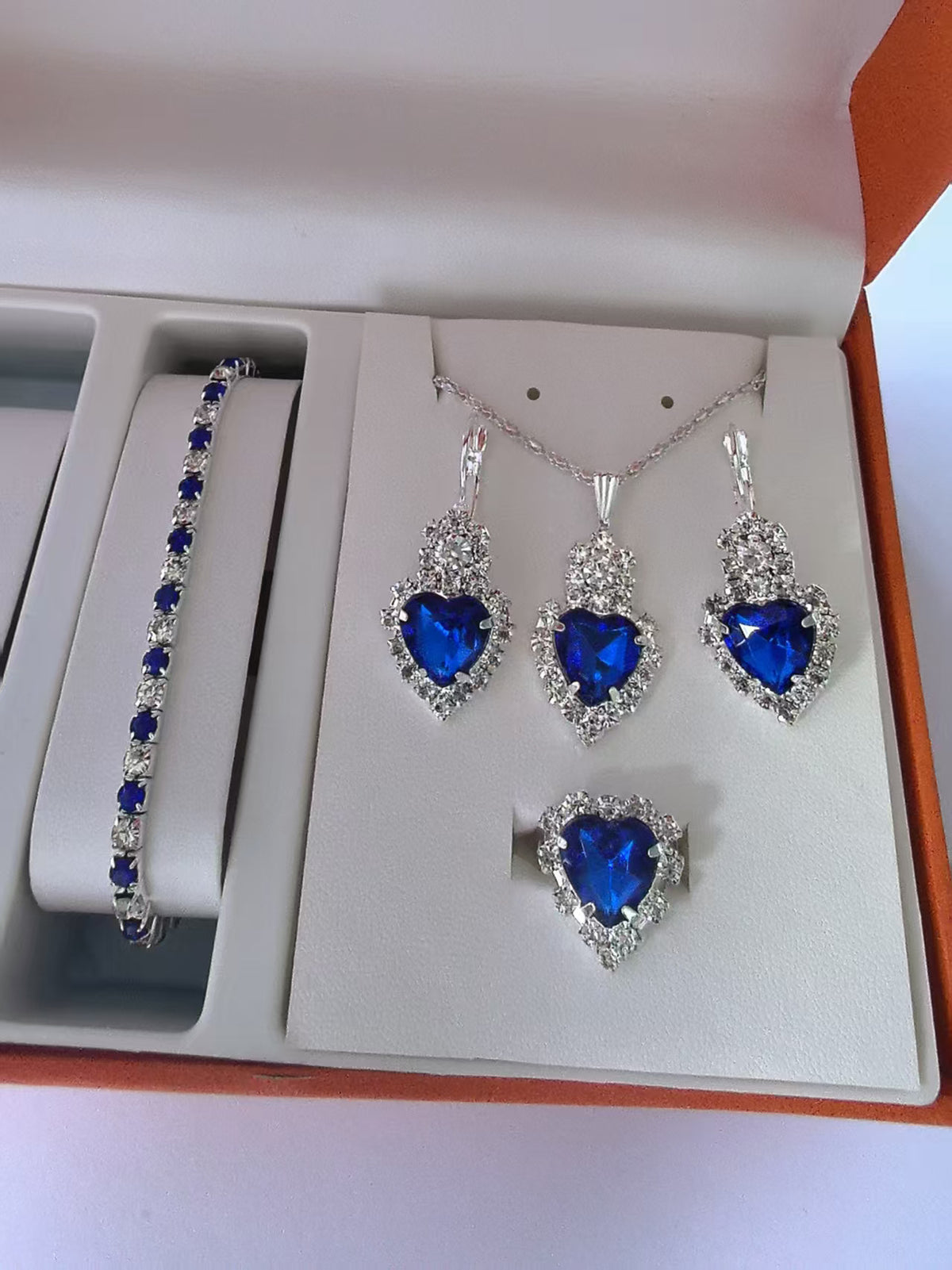 Zircon Necklace, Earrings & Ring Set, view 11